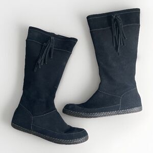 UGG Emerie Womens Size 10 US Black Suede Knee High Dress Boots 1106754 excellent